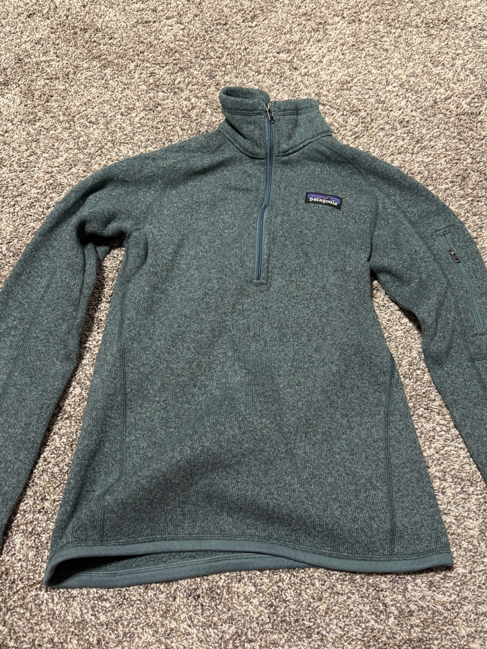 Patagonia women’s Quarter-Zip Sweater - Slate Green